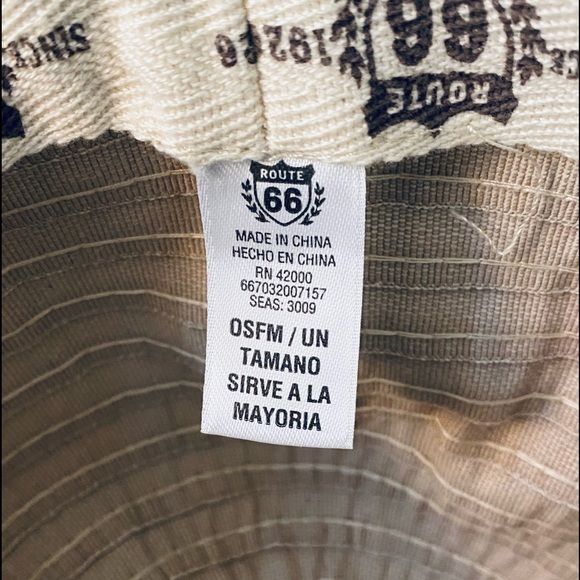 🌟HP🌟VTG NWOT Packable Tan Ribbon Floppy Wood Bead Band Hat OS - Picture 7 of 8